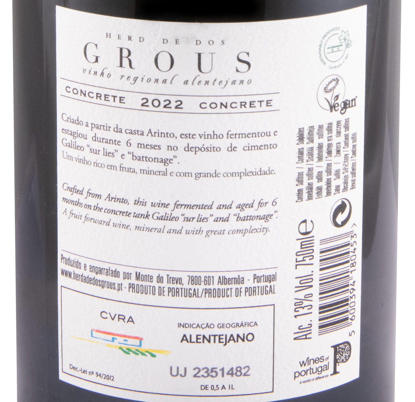 2022 Herdade dos Grous Concrete branco