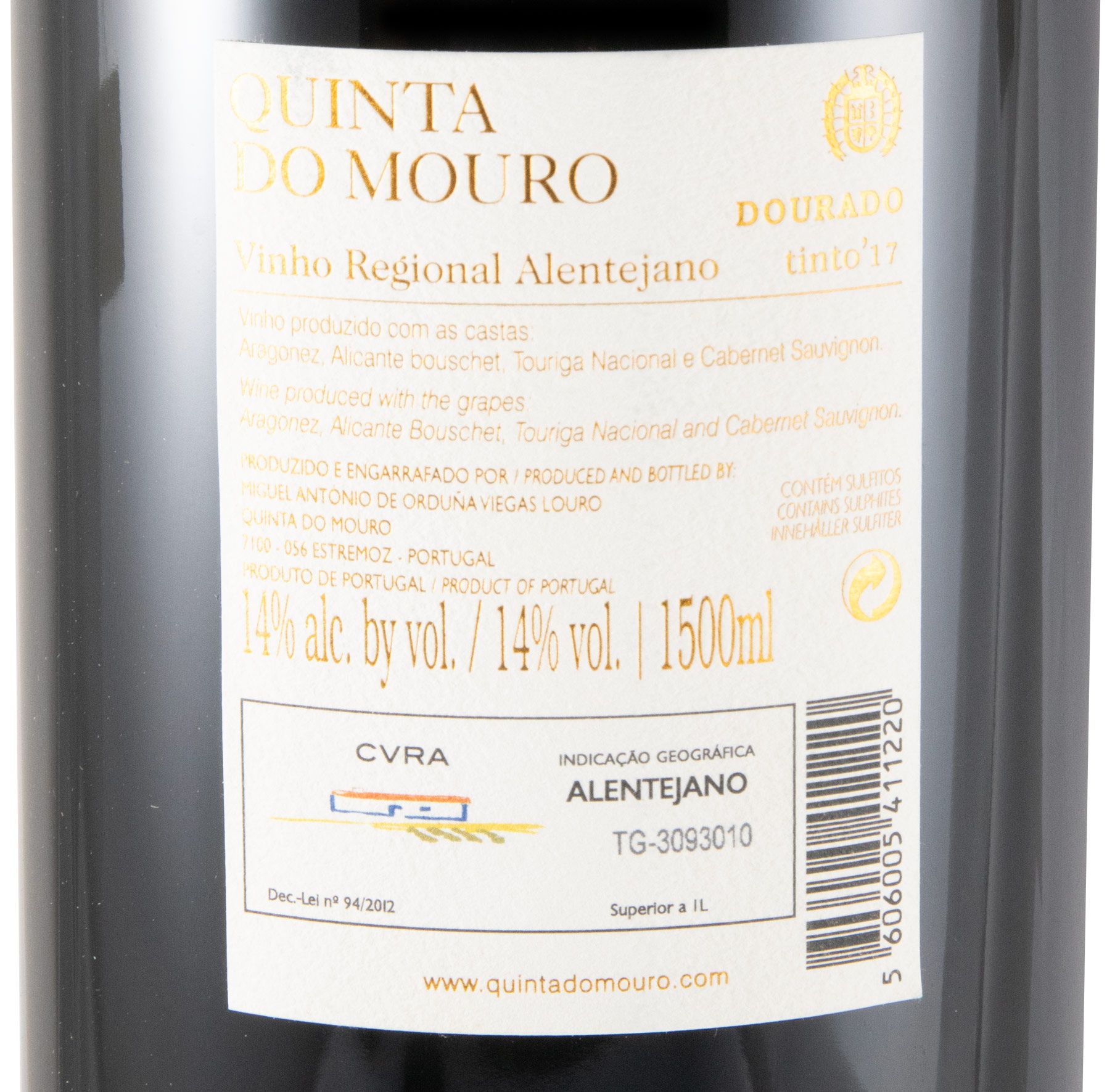 2017 Quinta do Mouro red (golden label) 1.5L