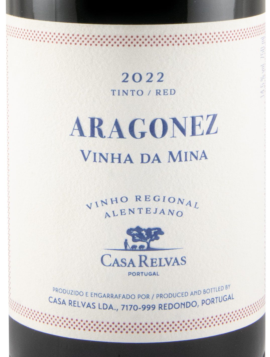 2022 Casa Relvas Vinha da Mina Aragonez tinto