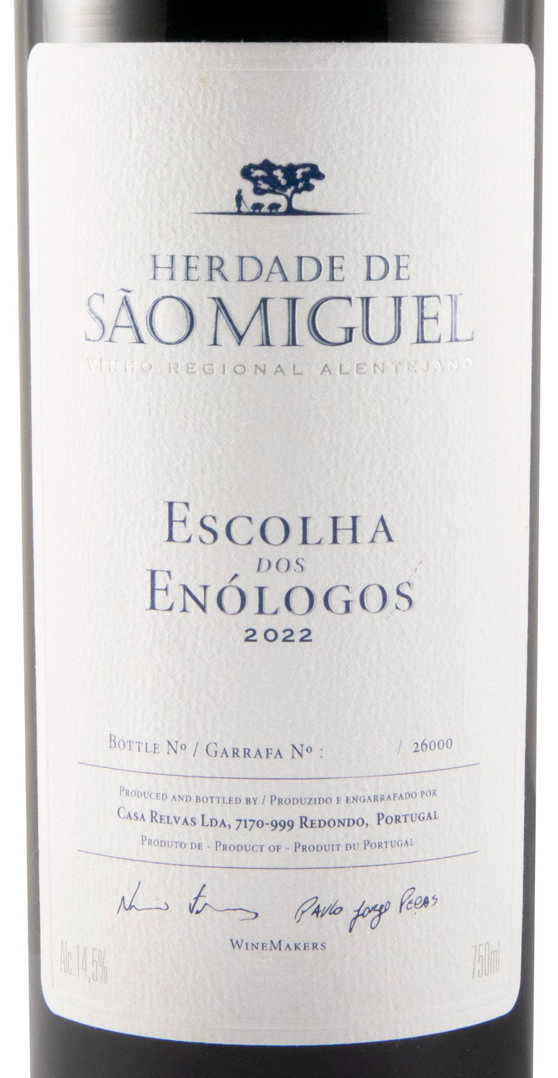 2022 Herdade de São Miguel Escolha dos Enólogos red