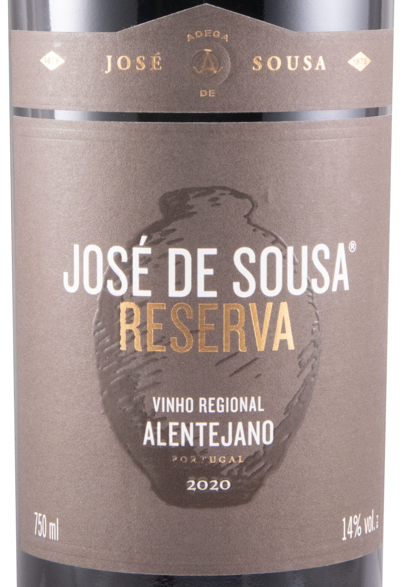 2020 José Maria da Fonseca José de Sousa Reserva tinto (rótulo danificado)