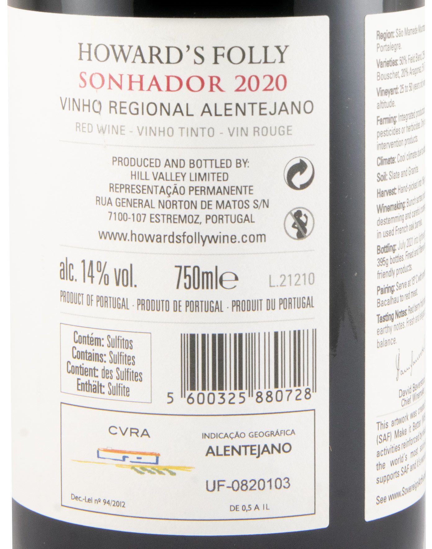 2020 Howard's Folly Sonhador red