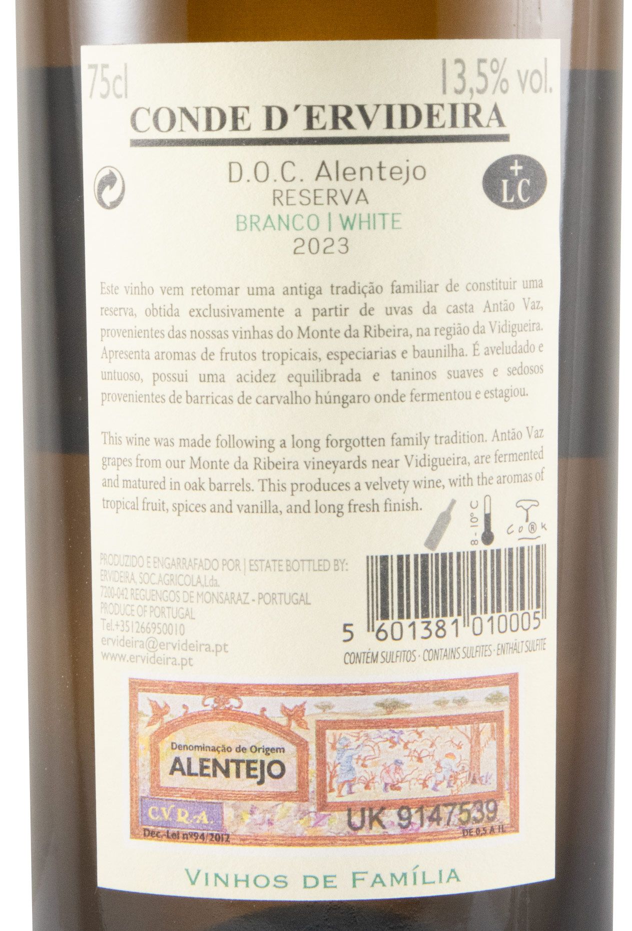 2023 Conde D'Ervideira Reserva white