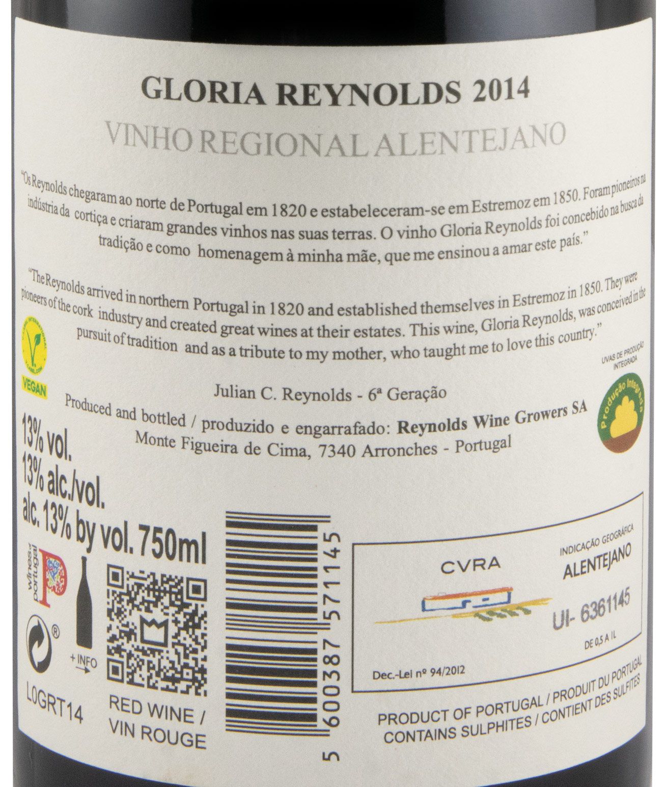 2014 Gloria Reynolds tinto