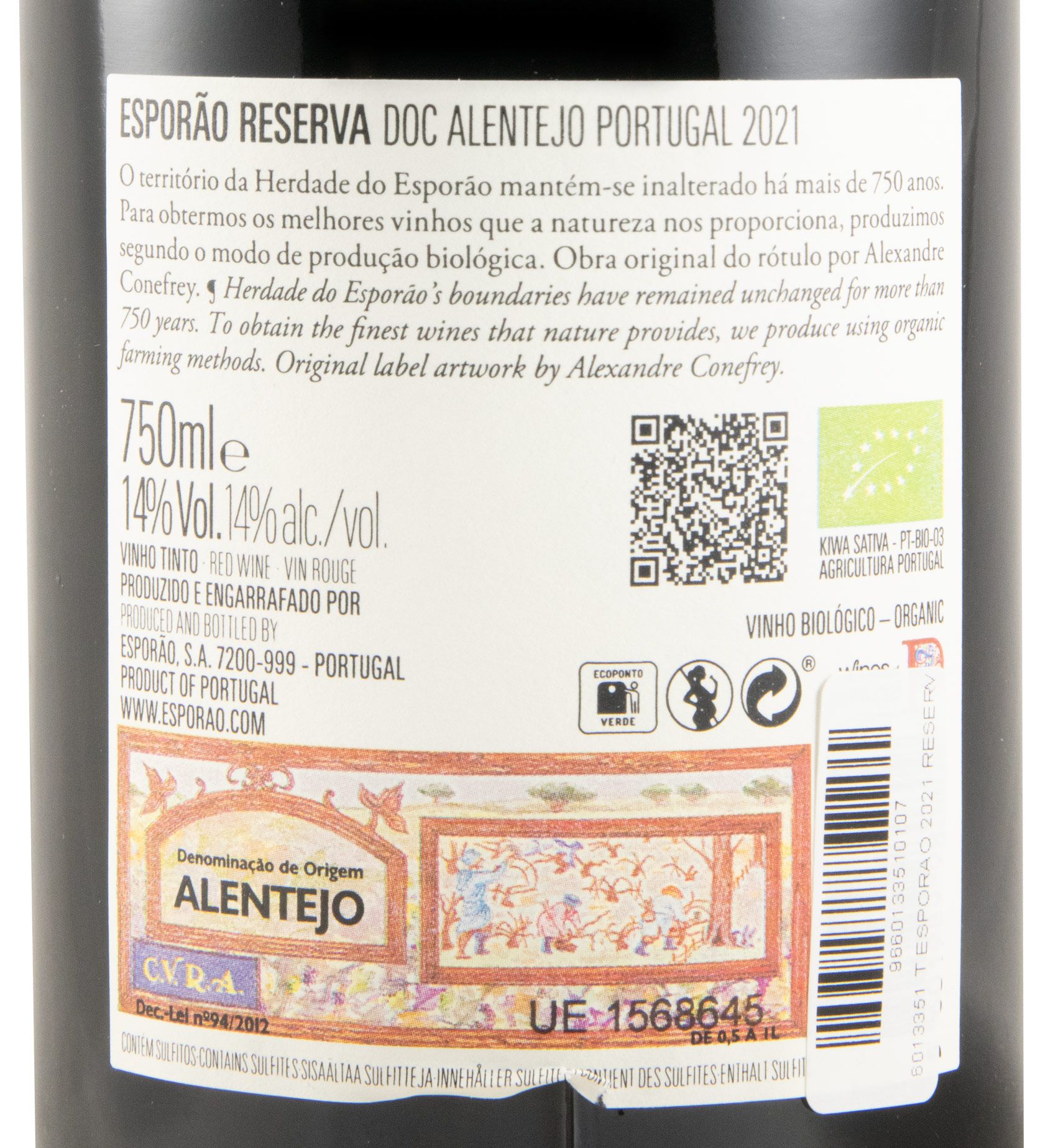 2021 Esporão Reserva organic red