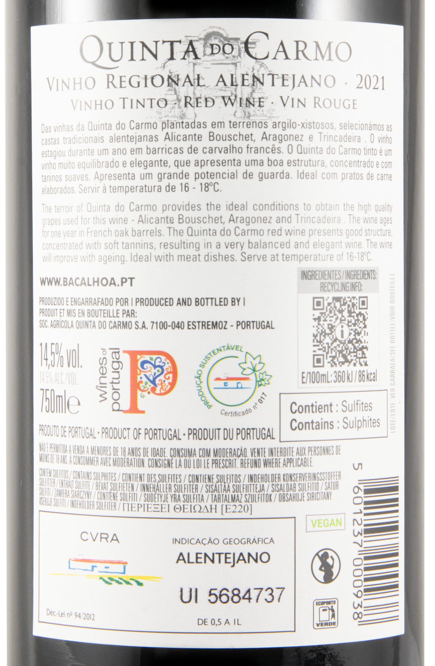 2021 Quinta do Carmo tinto
