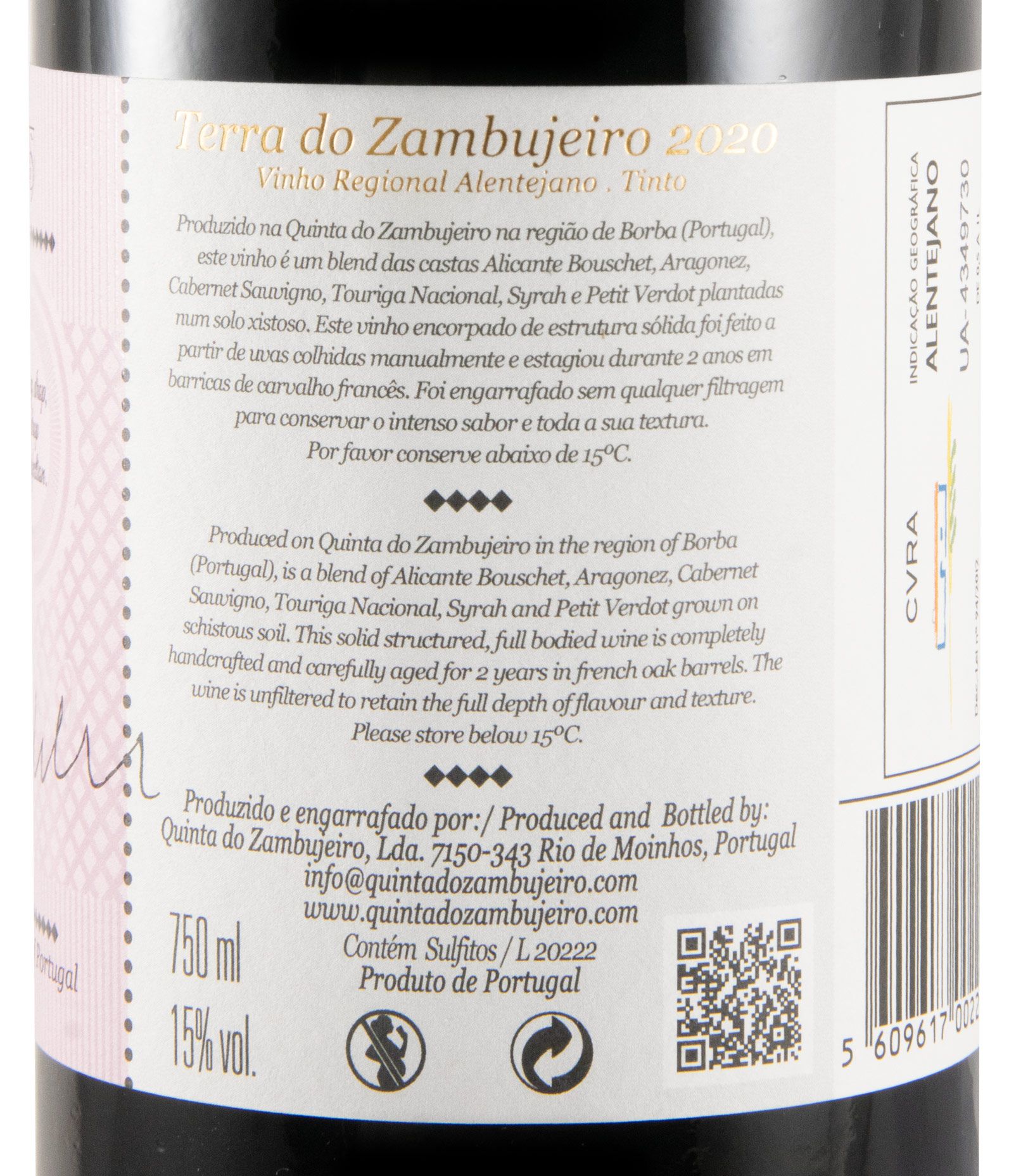 2020 Terra do Zambujeiro red