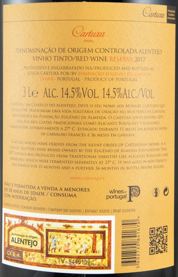 2017 Cartuxa Reserva tinto 3L