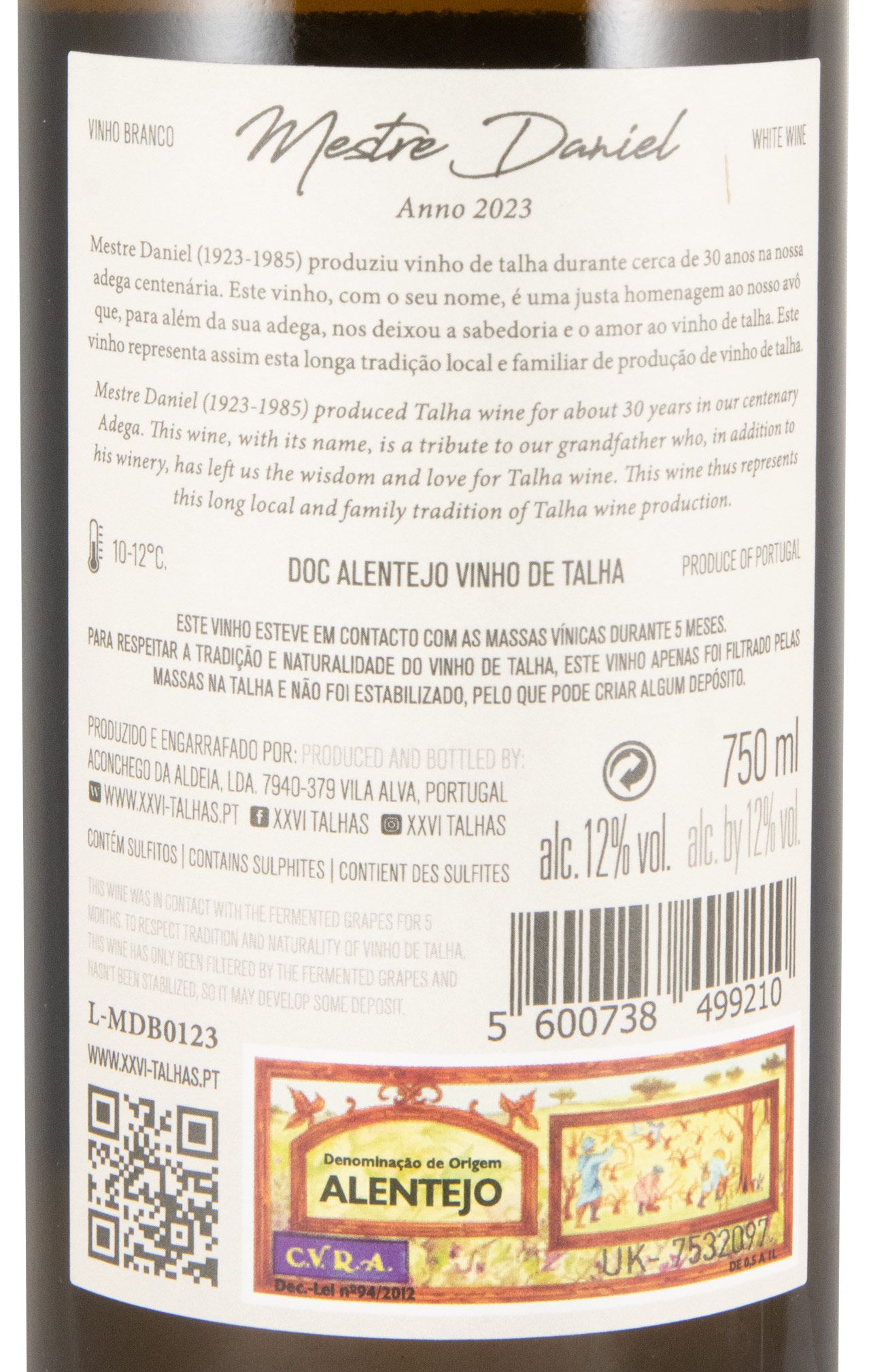 2023 Mestre Daniel XXVI Talhas branco
