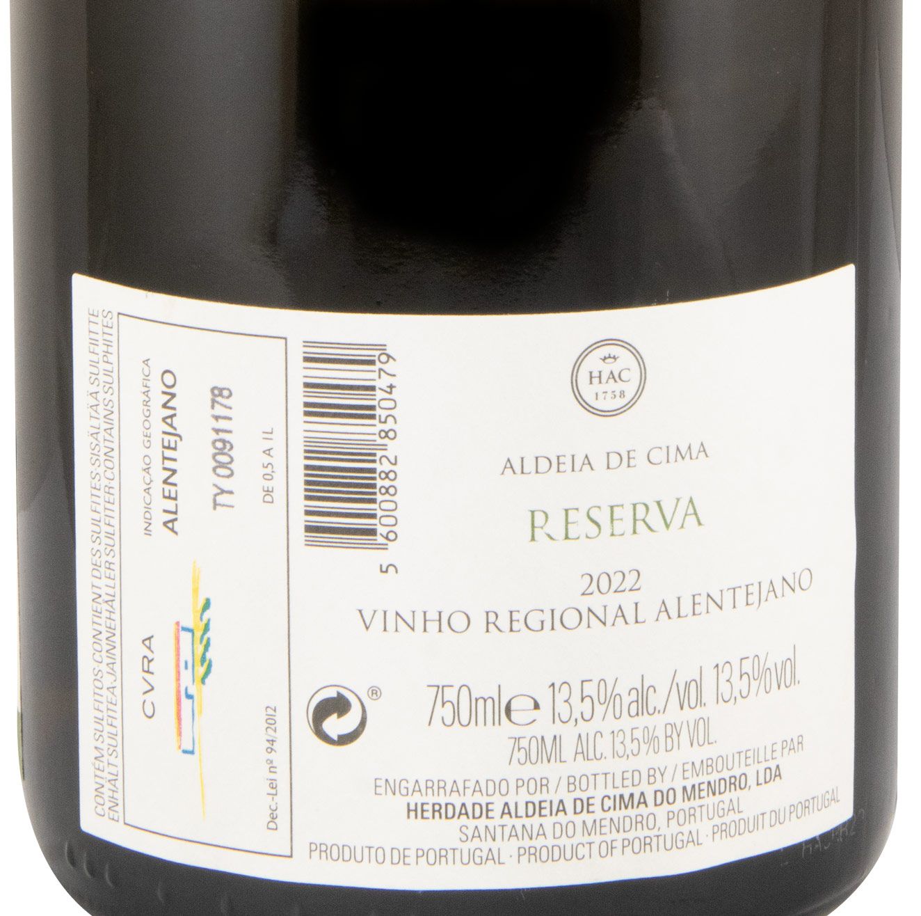 2022 Herdade Aldeia de Cima Reserva branco