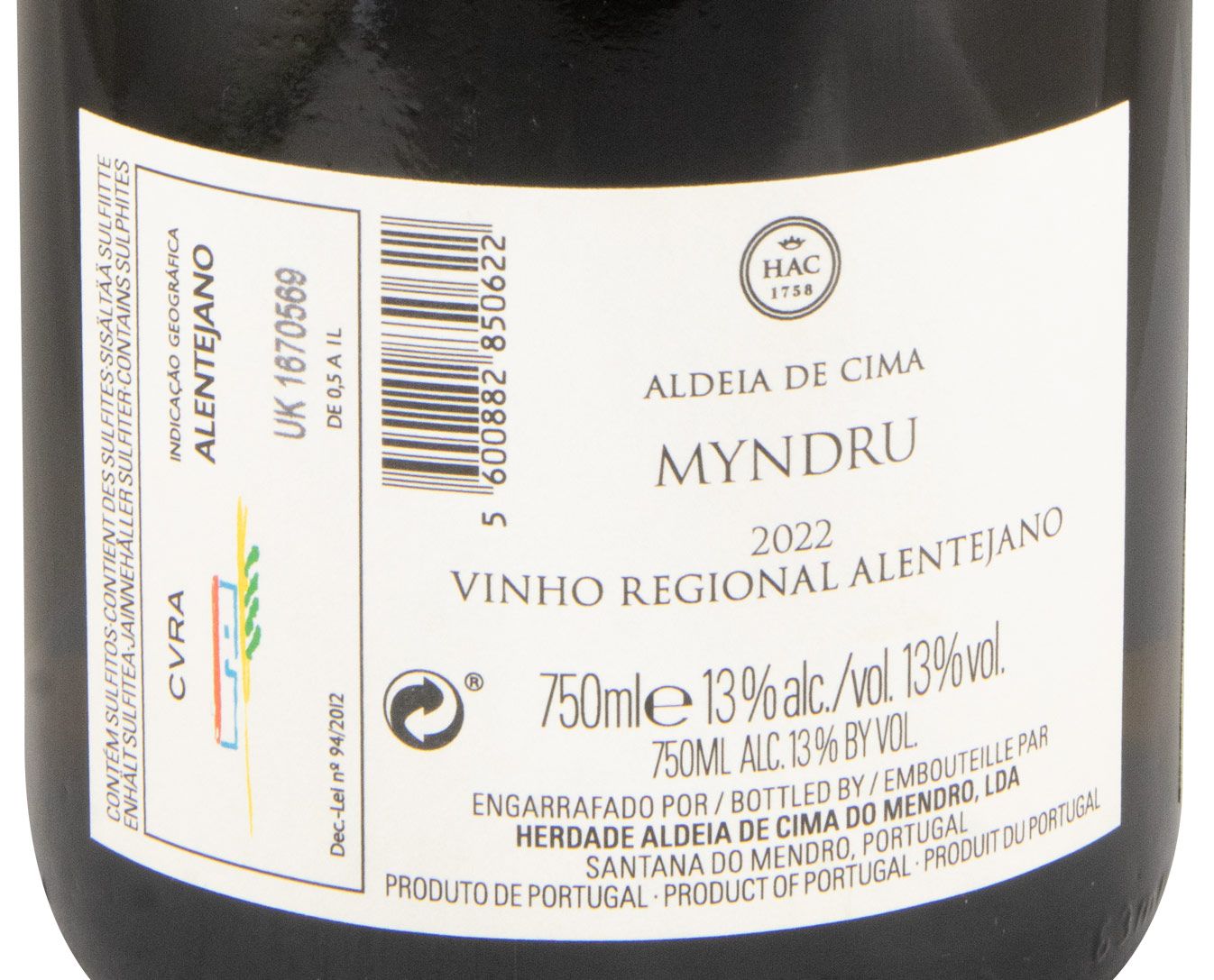 2022 Herdade Aldeia de Cima Myndru white