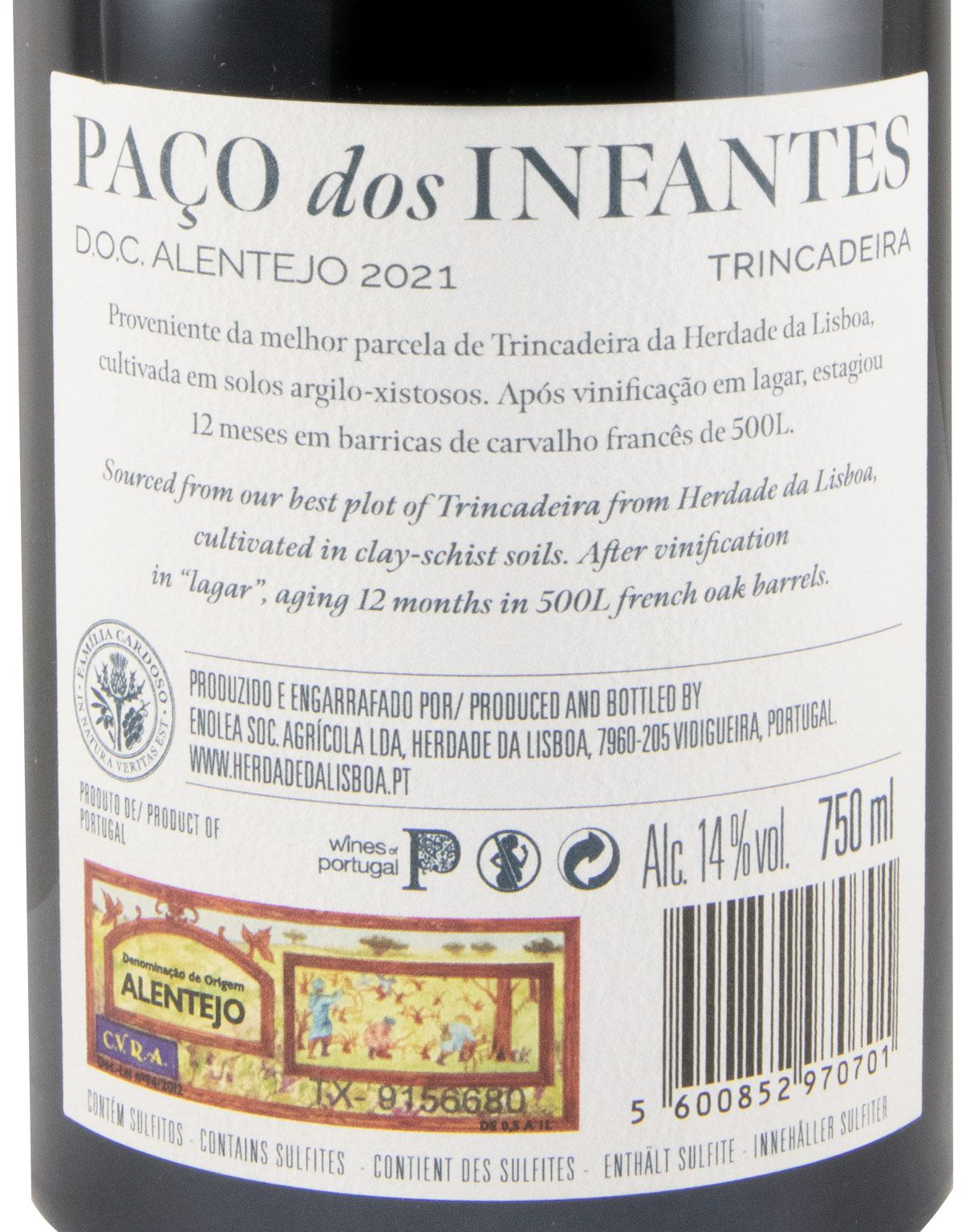 2021 Herdade da Lisboa Paço dos Infantes Trincadeira tinto