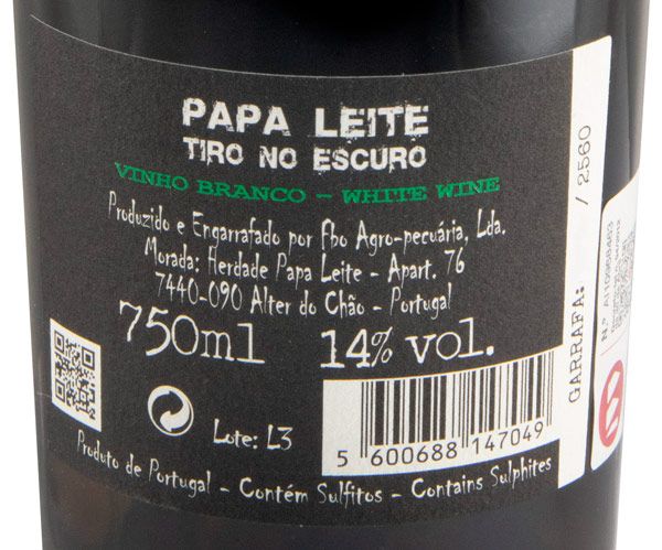 Herdade Papa Leite Tiro no Escuro branco