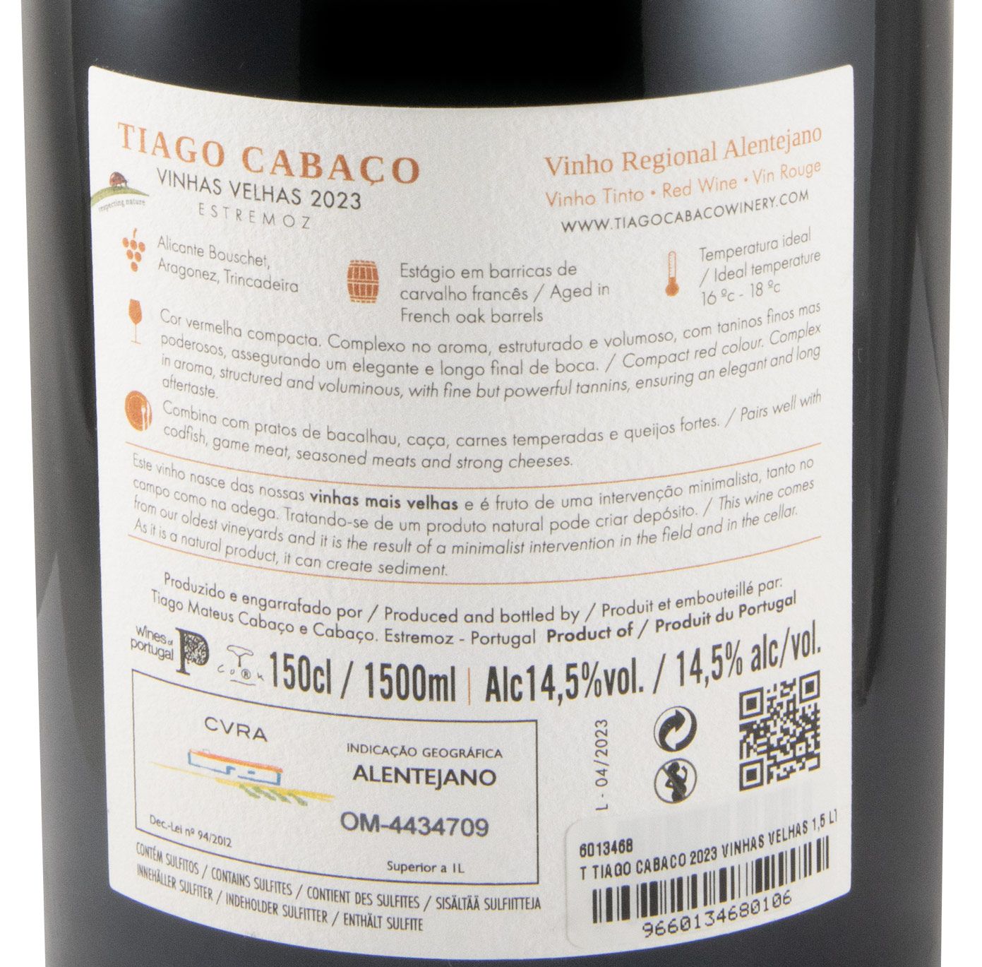 2023 Tiago Cabaço Vinhas Velhas red 1.5L