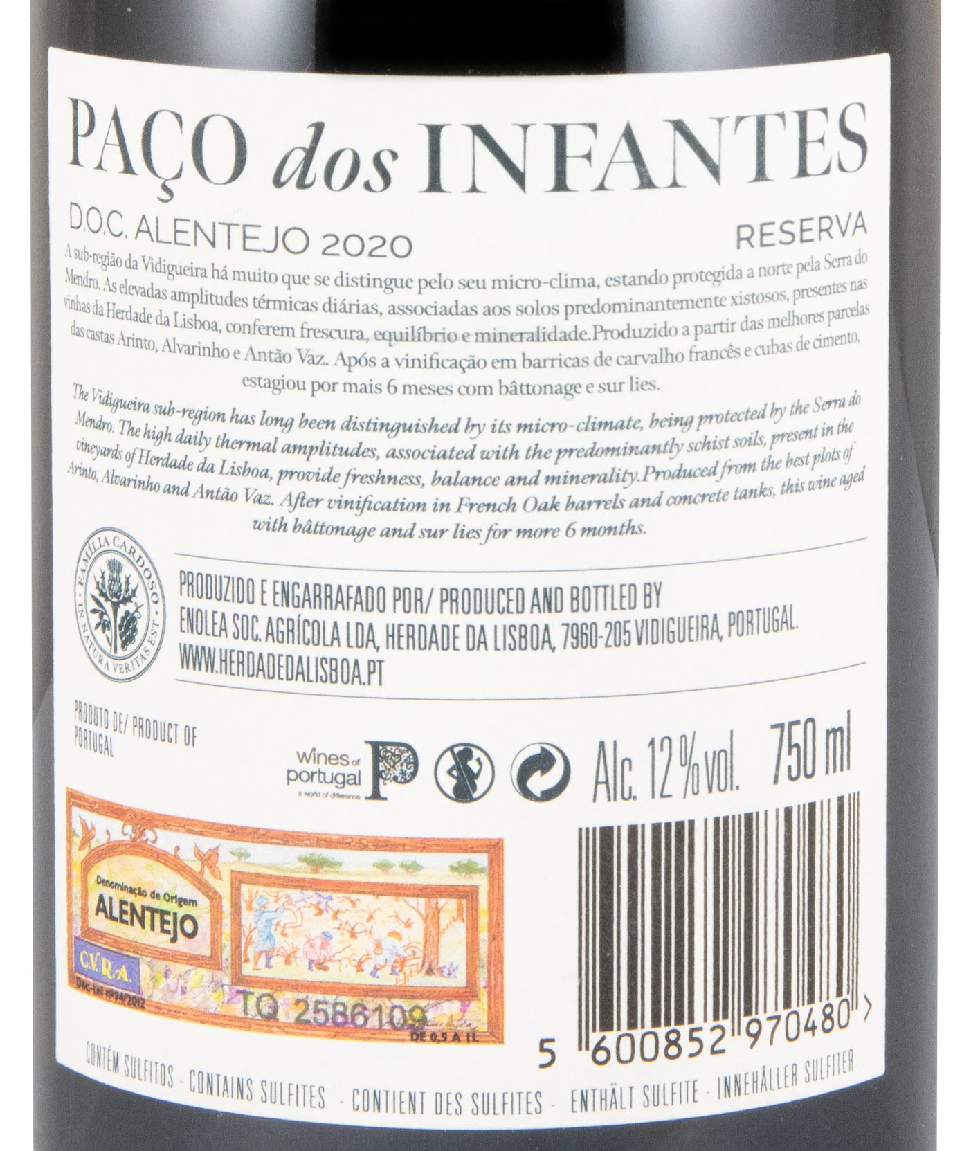 2020 Herdade da Lisboa Paço dos Infantes Reserva branco