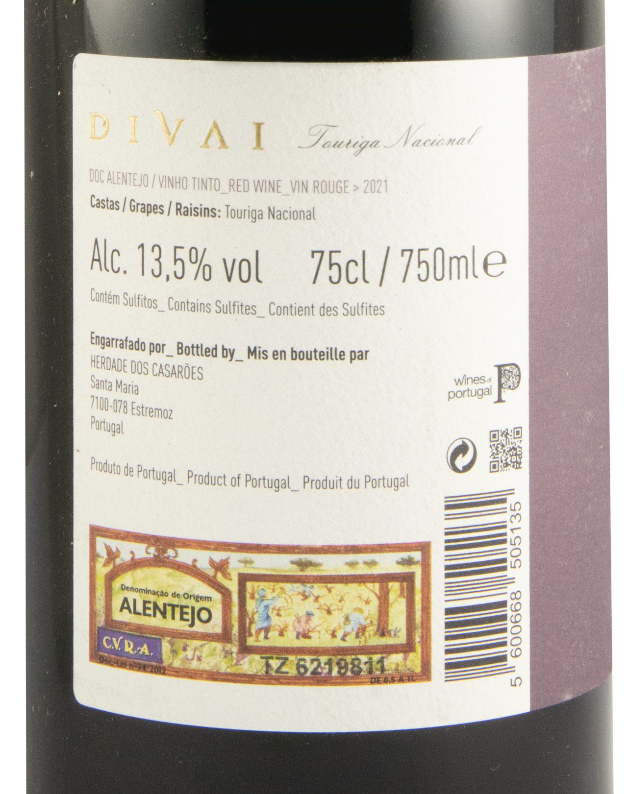 2021 DIVAI Touriga Nacional red