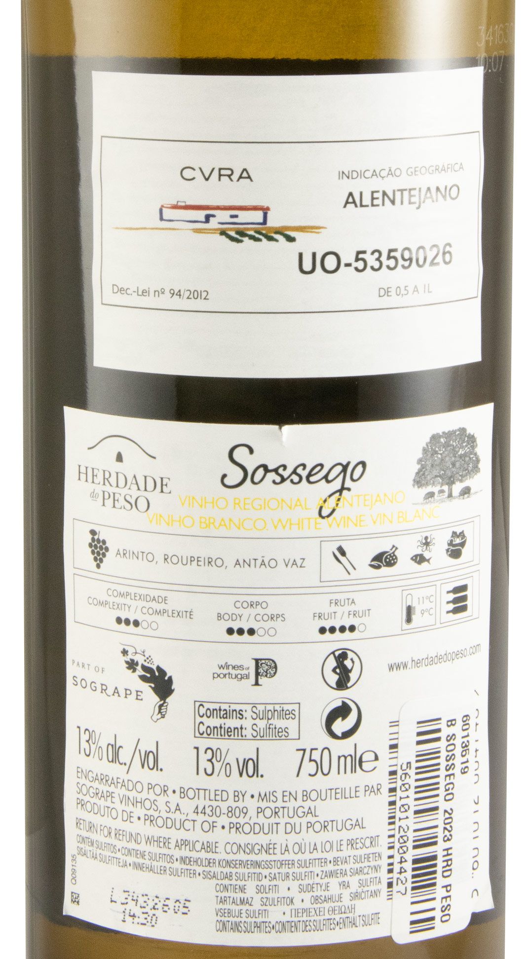 2023 Herdade do Peso Sossego branco