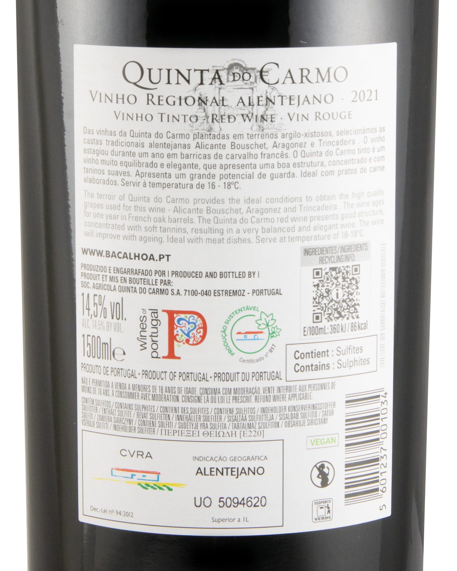 2021 Quinta do Carmo tinto 1,5L