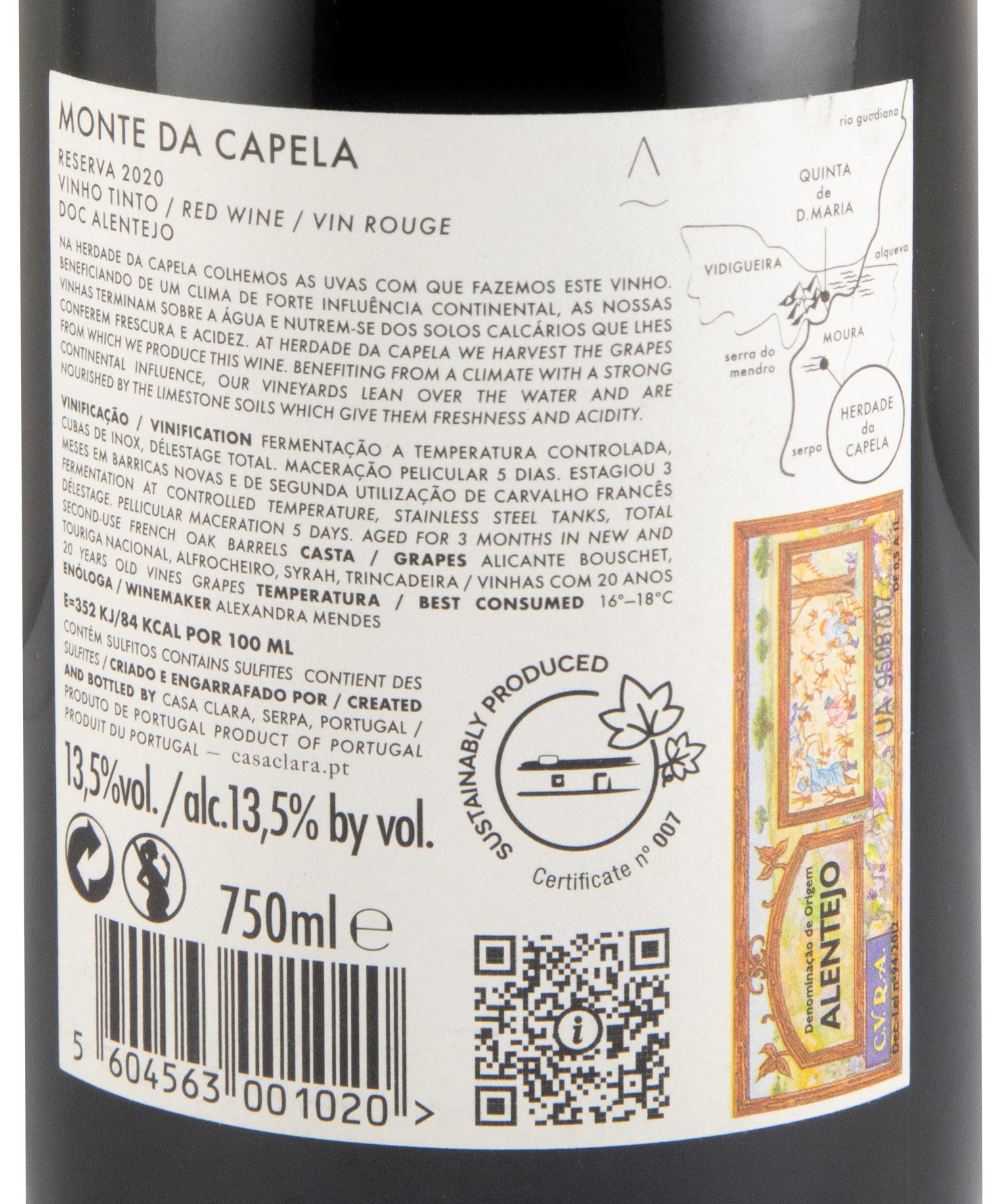 2020 Monte da Capela Reserva tinto