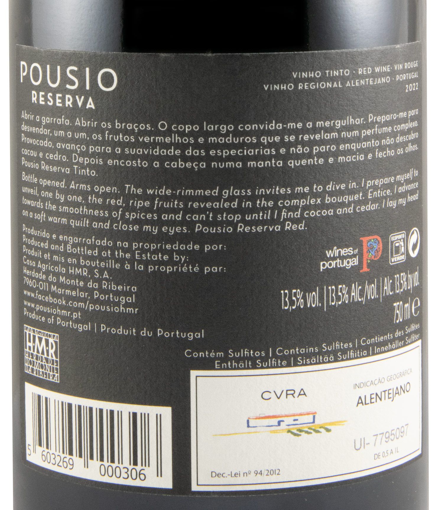 2022 Pousio Reserva red