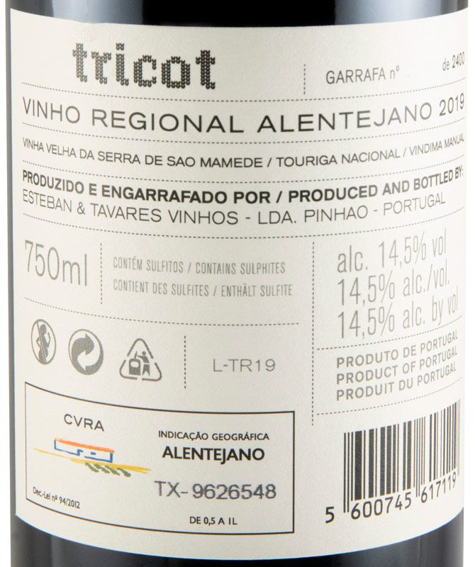 2019 Esteban & Tavares Tricot tinto
