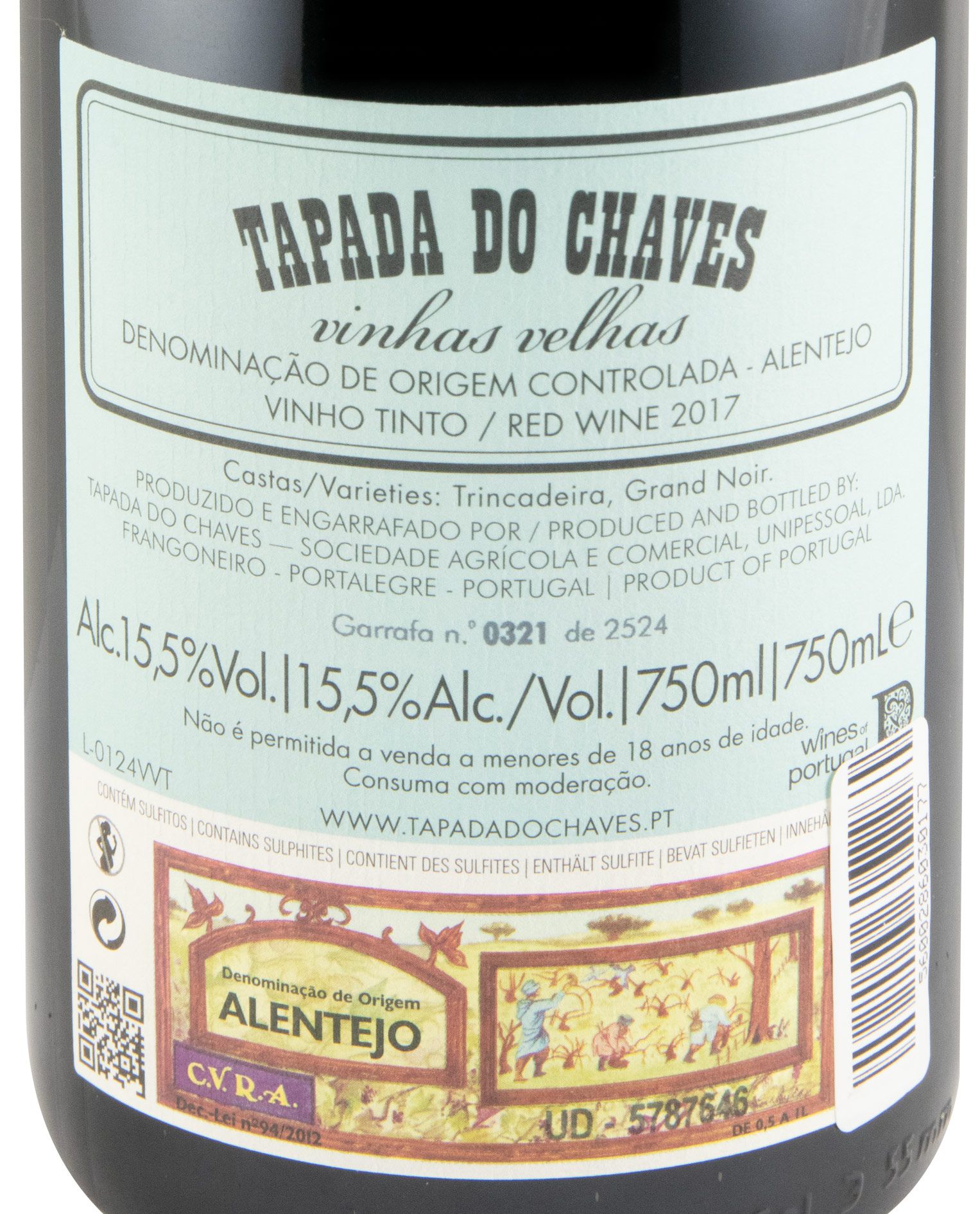 2017 Tapada do Chaves Vinhas Velhas red
