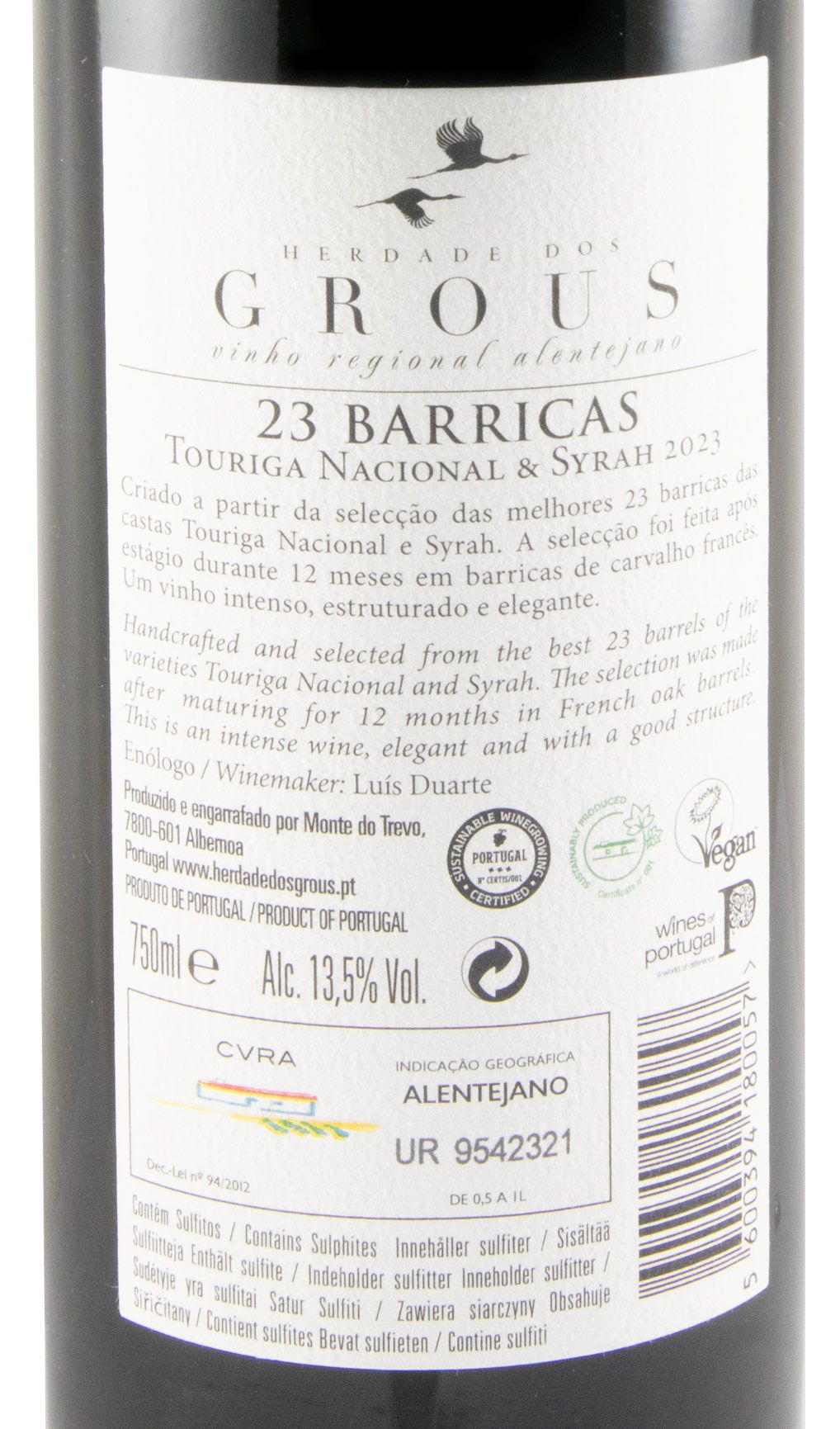 2023 Herdade dos Grous 23 Barricas tinto