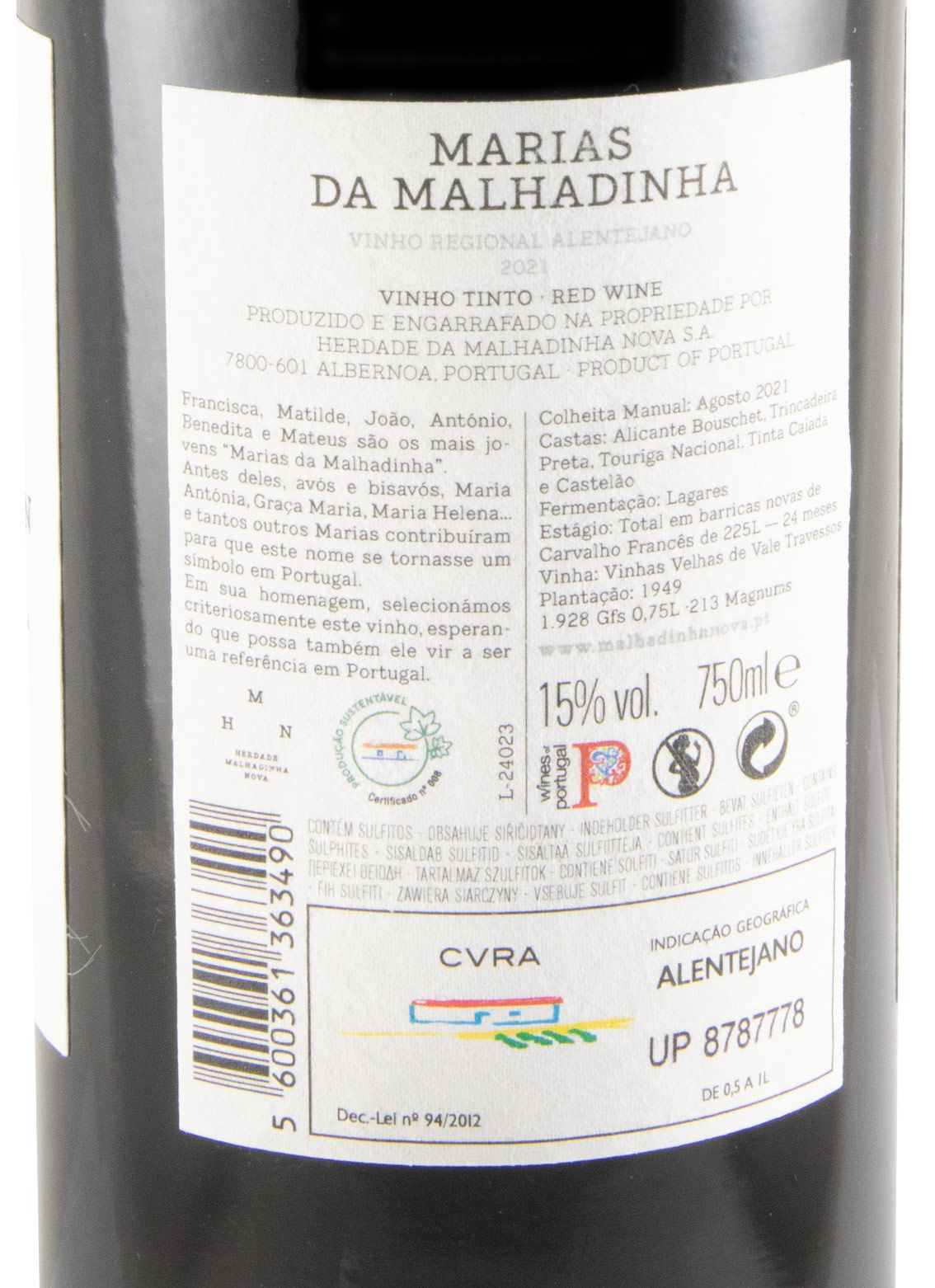 2021 Marias da Malhadinha Vinhas Velhas tinto