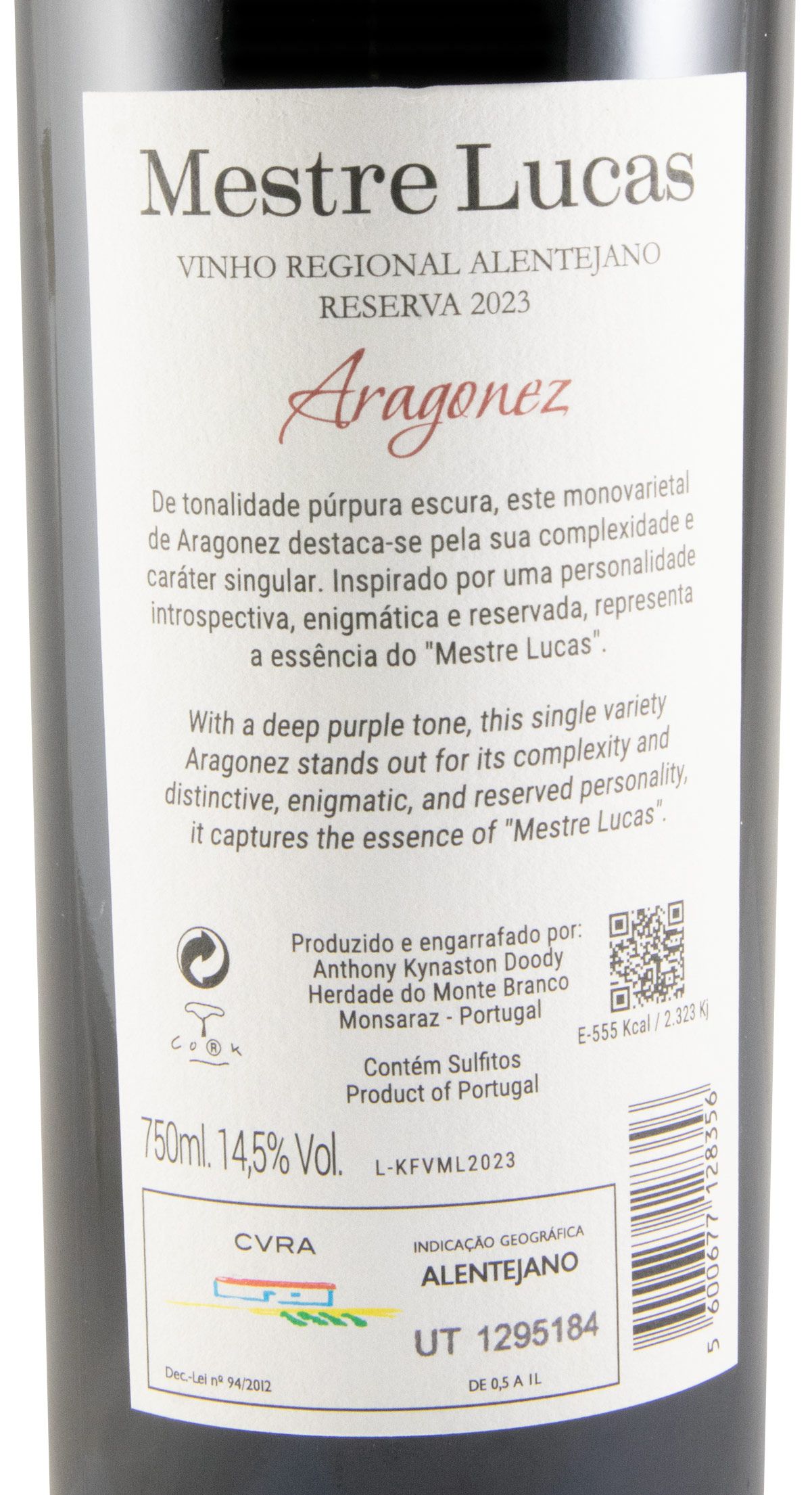 2023 Mestre Lucas Aragonez Reserva red