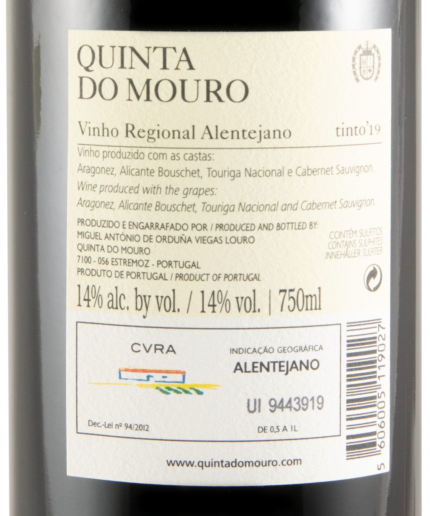 2019 Quinta do Mouro tinto