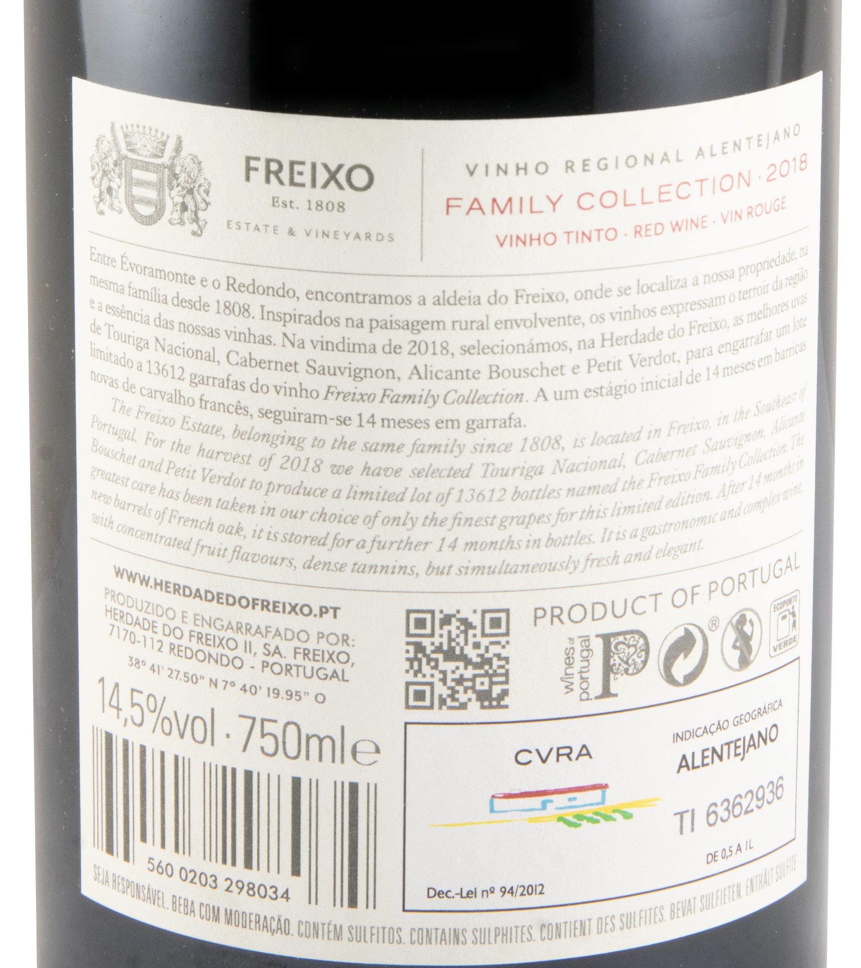 2018 Herdade do Freixo Family Collection red