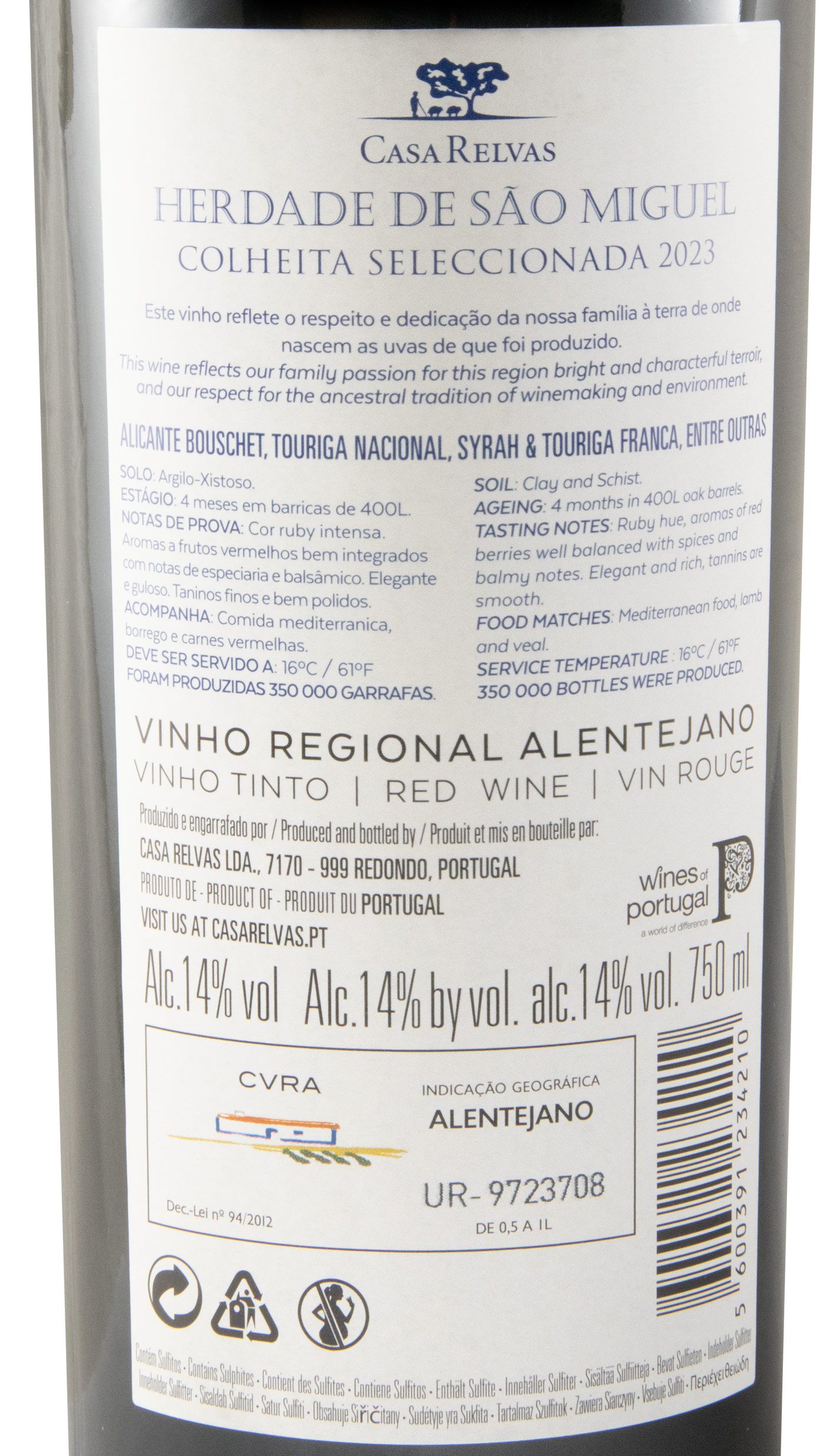 2023 Herdade de São Miguel Colheita Seleccionada red