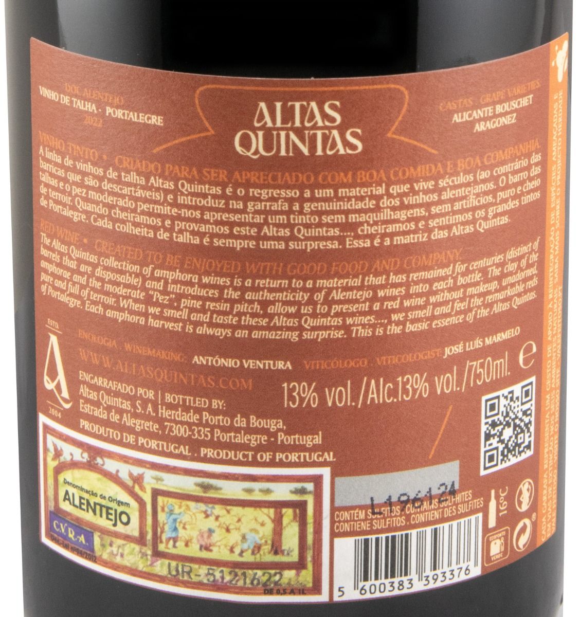 2022 Altas Quintas Talha tinto