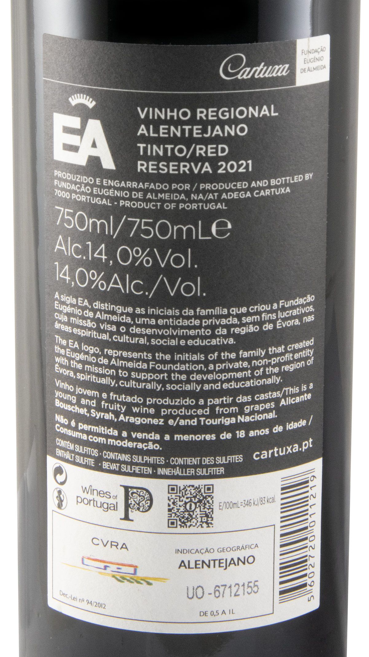 2021 Fundação Eugénio de Almeida EA Reserva red