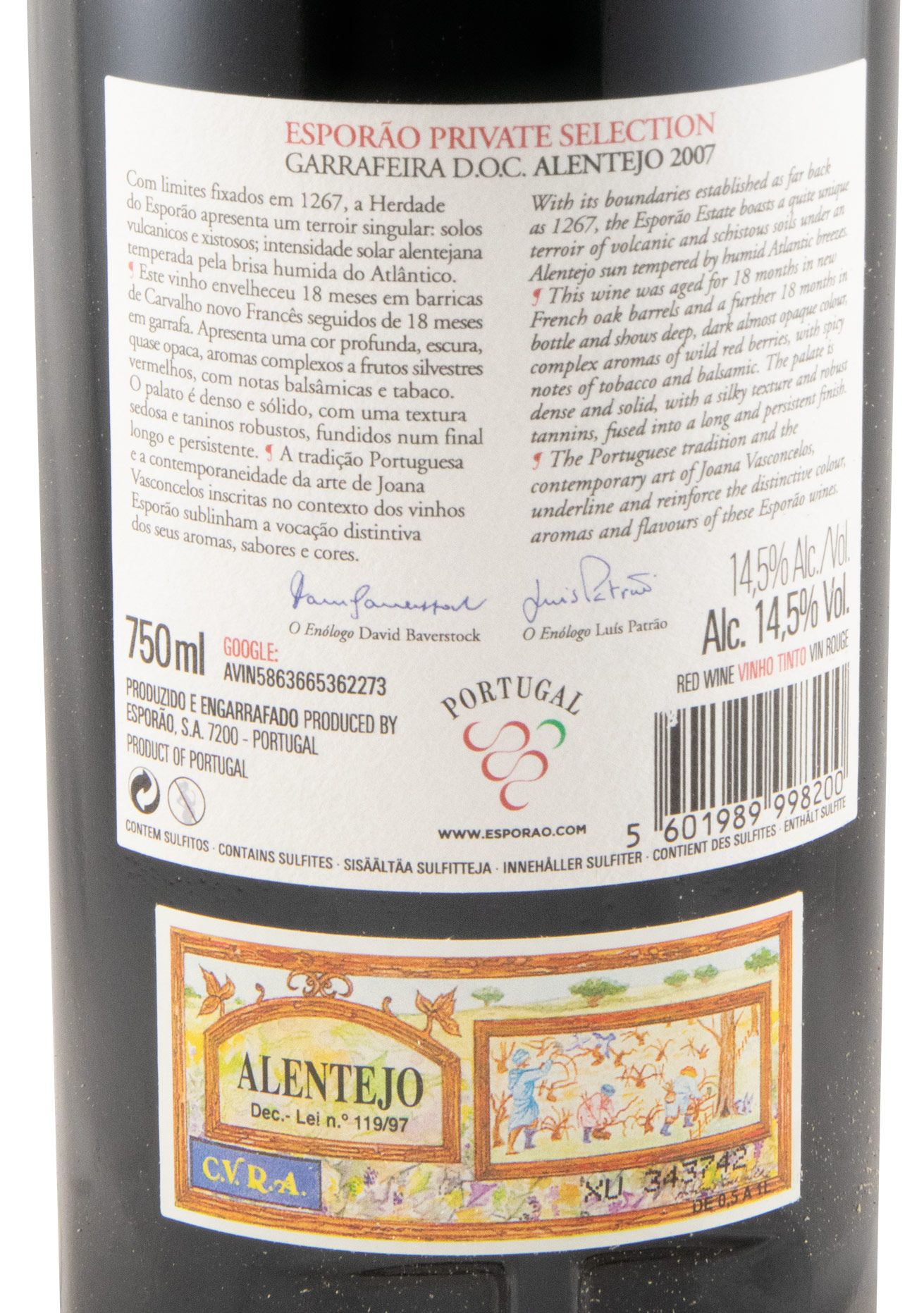 2007 Esporão Private Selection red