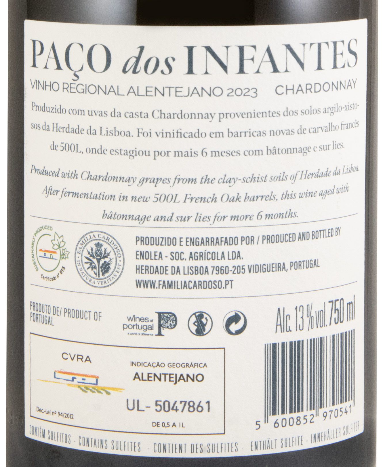 2023 Herdade da Lisboa Paço dos Infantes Chardonnay branco