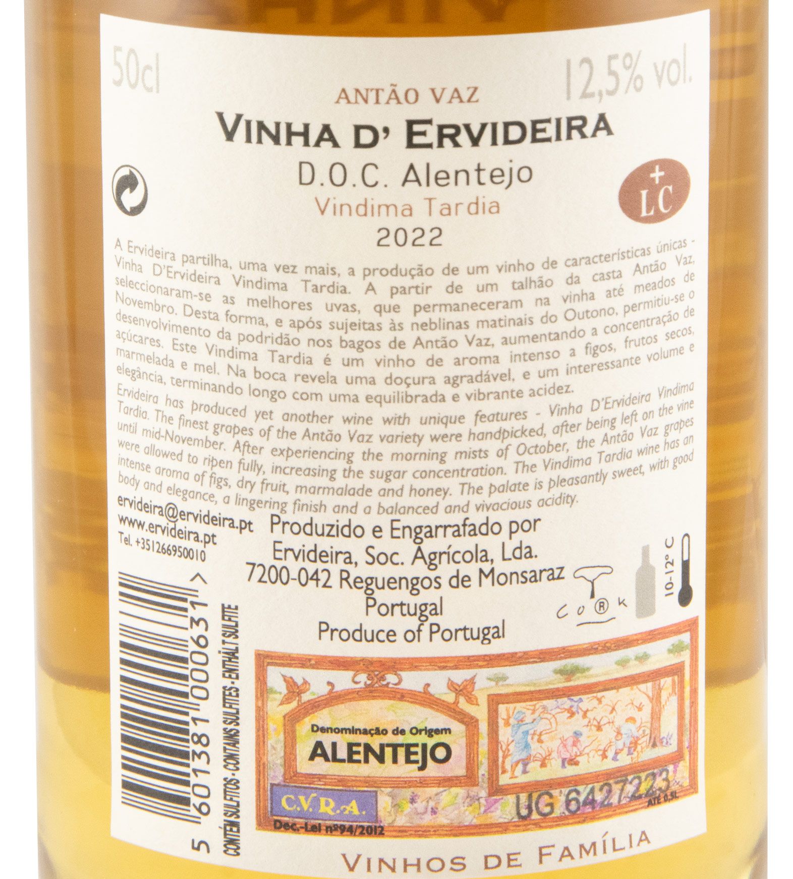 2022 Vinha D'Ervideira Vindima Tardia white 50cl