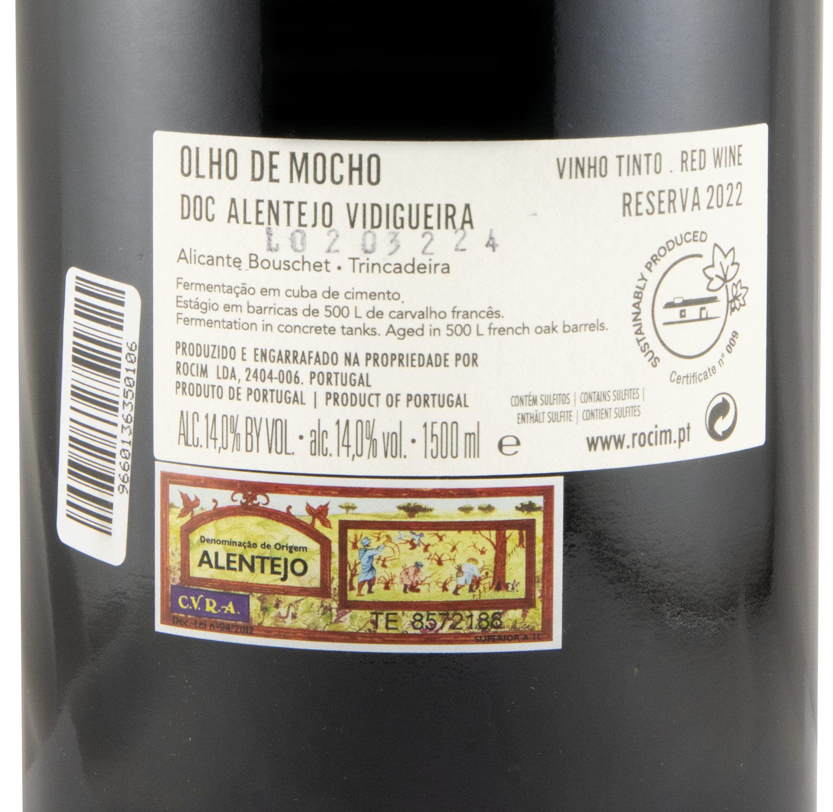 2022 Herdade do Rocim Olho de Mocho Reserva tinto 1,5L