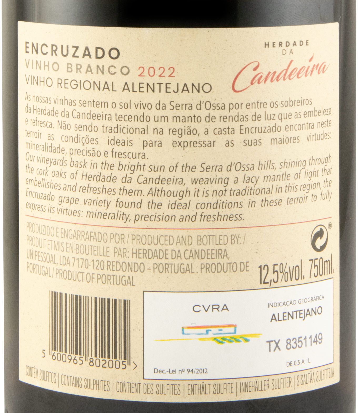 2022 Herdade da Candeeira Encruzado white