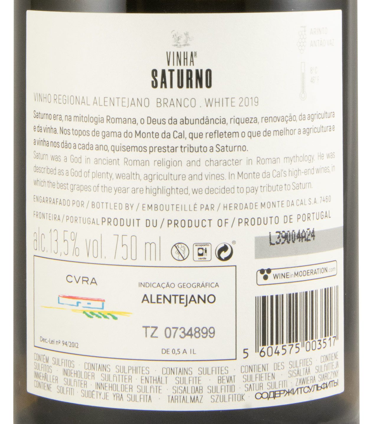 2019 Vinha de Saturno branco