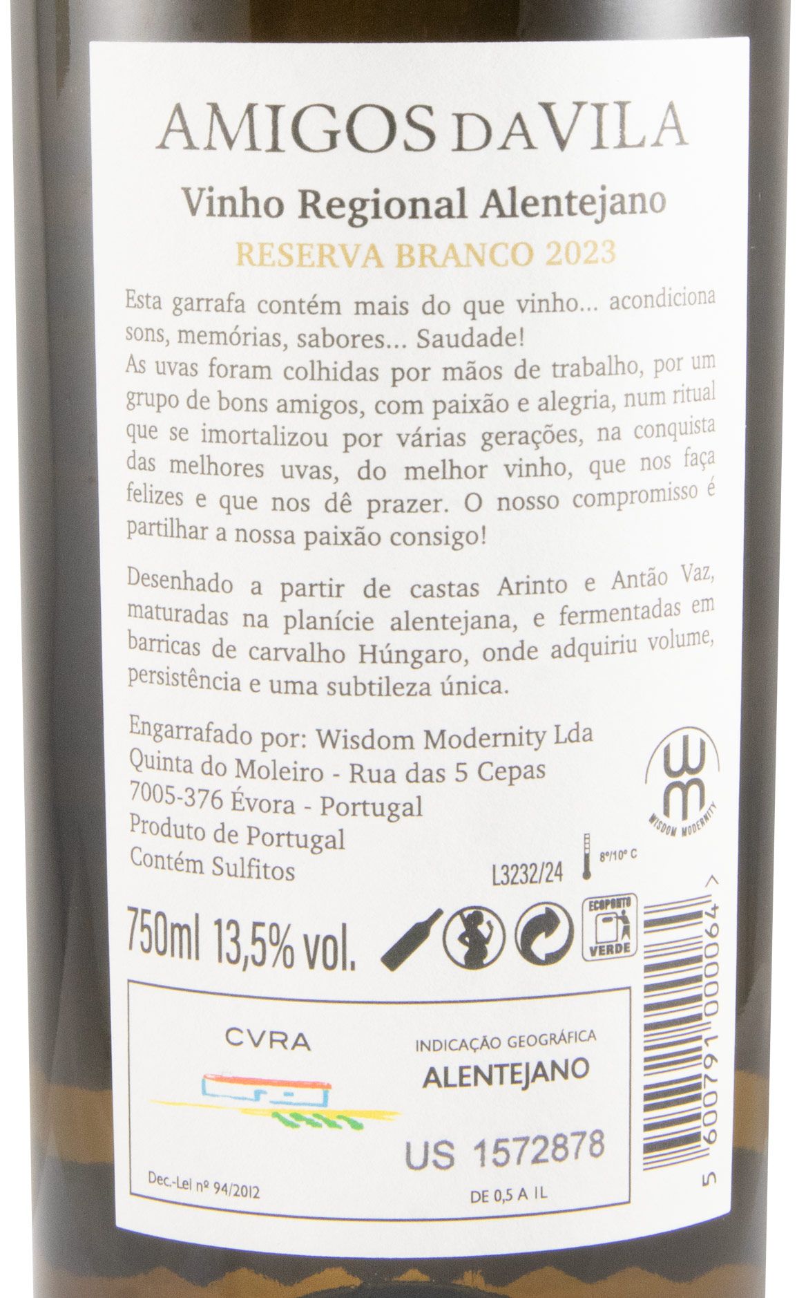 2023 Amigos da Vila Reserva branco