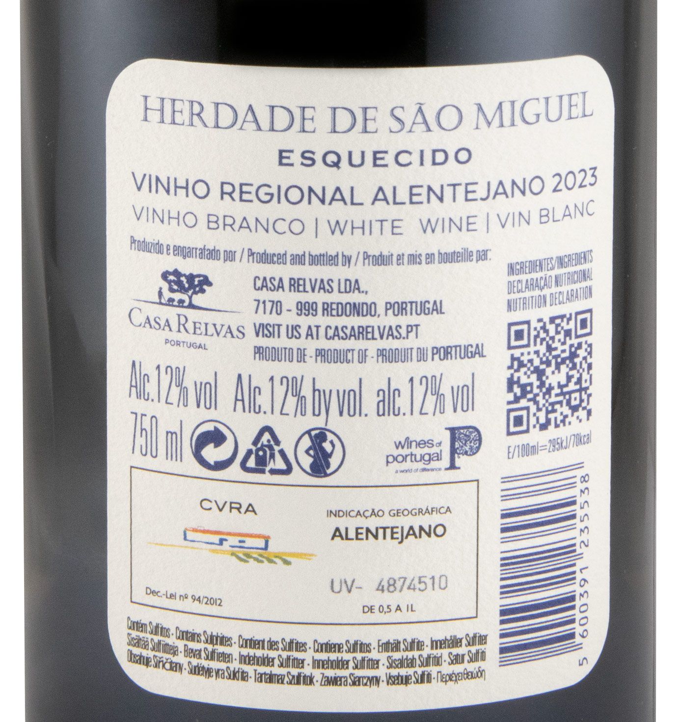 2023 Herdade de São Miguel Esquecido branco