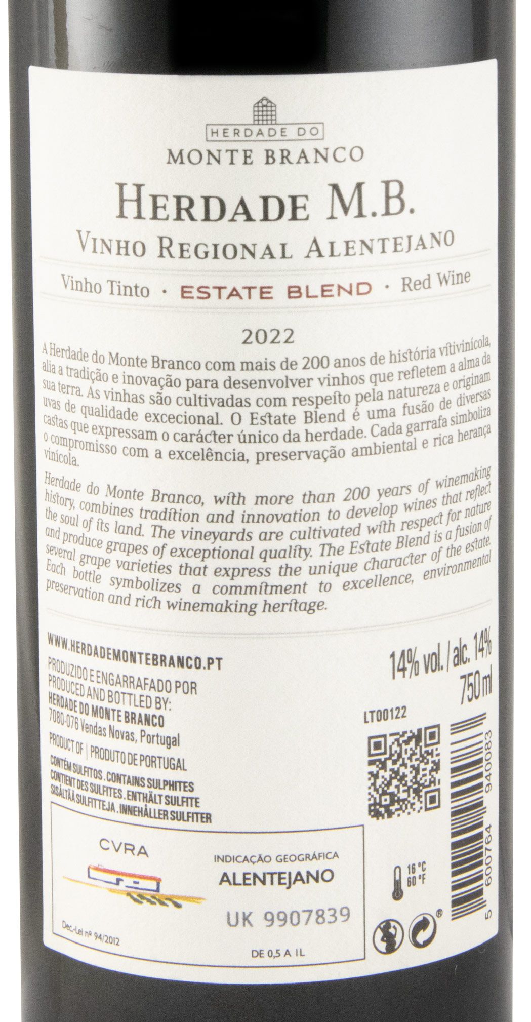 2022 Herdade M.B. Estate Blend red