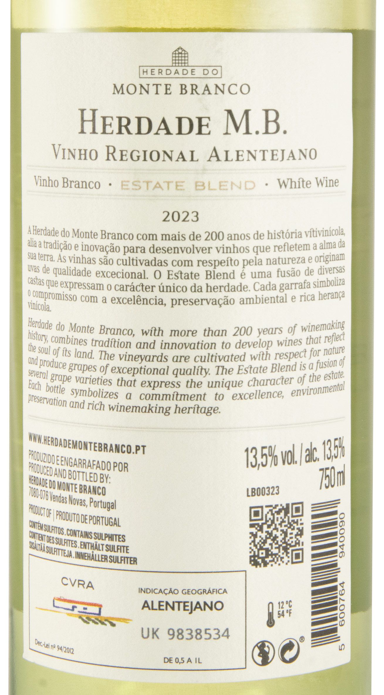 2023 Herdade M.B. Estate Blend white