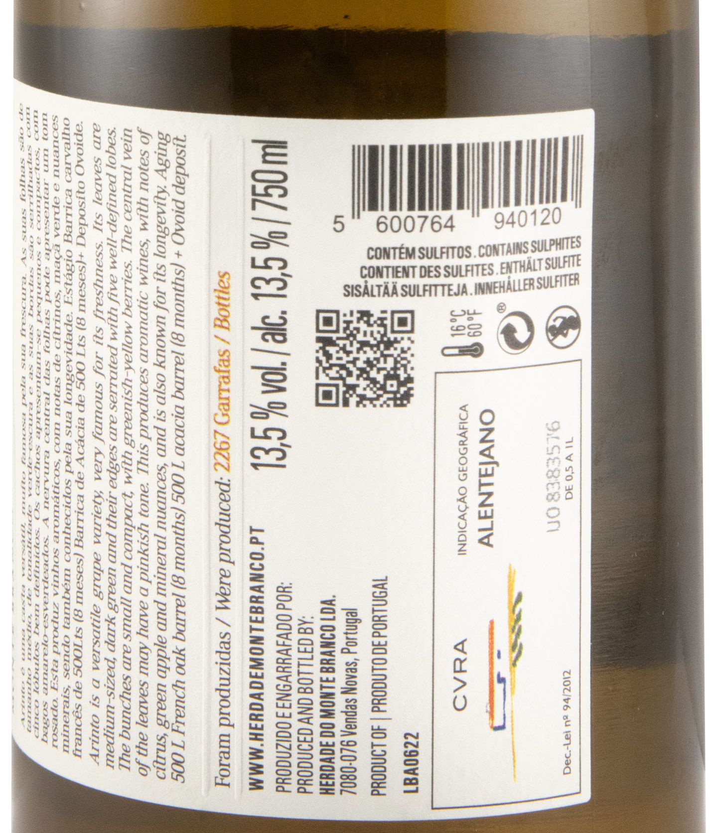 2022 Herdade M.B. Arinto white