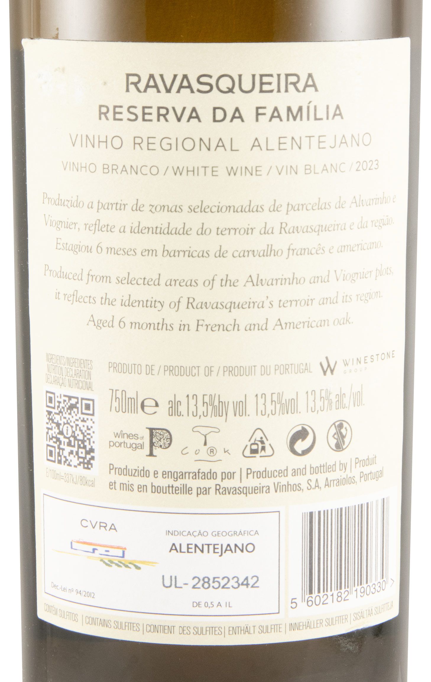 2023 Ravasqueira Reserva da Família white