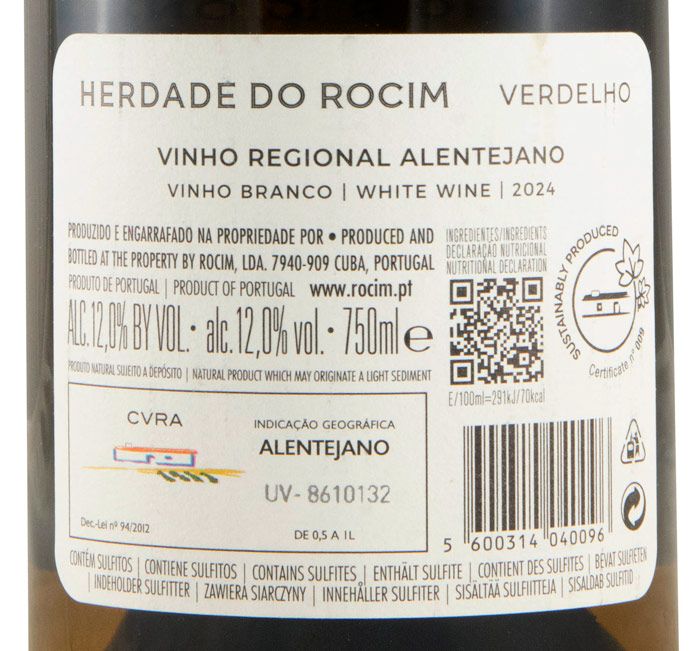 2024 Herdade do Rocim Verdelho branco
