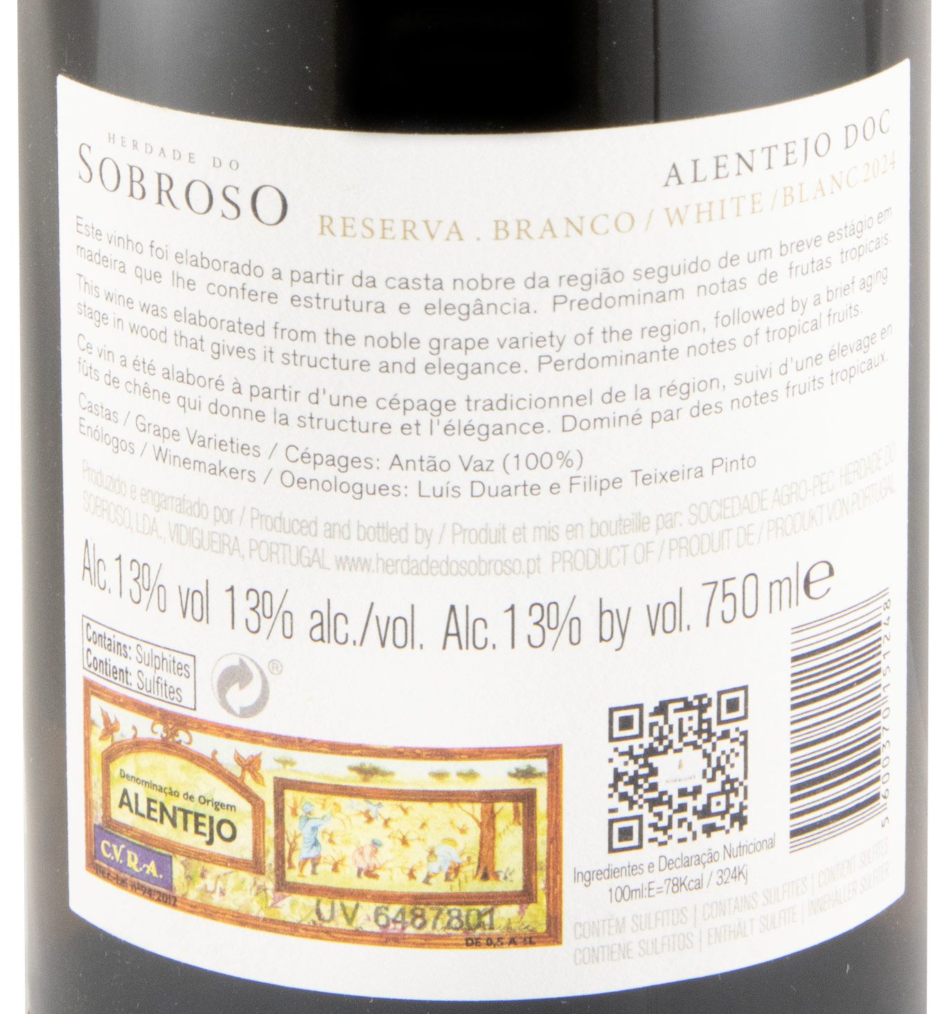 2024 Herdade do Sobroso Reserva white