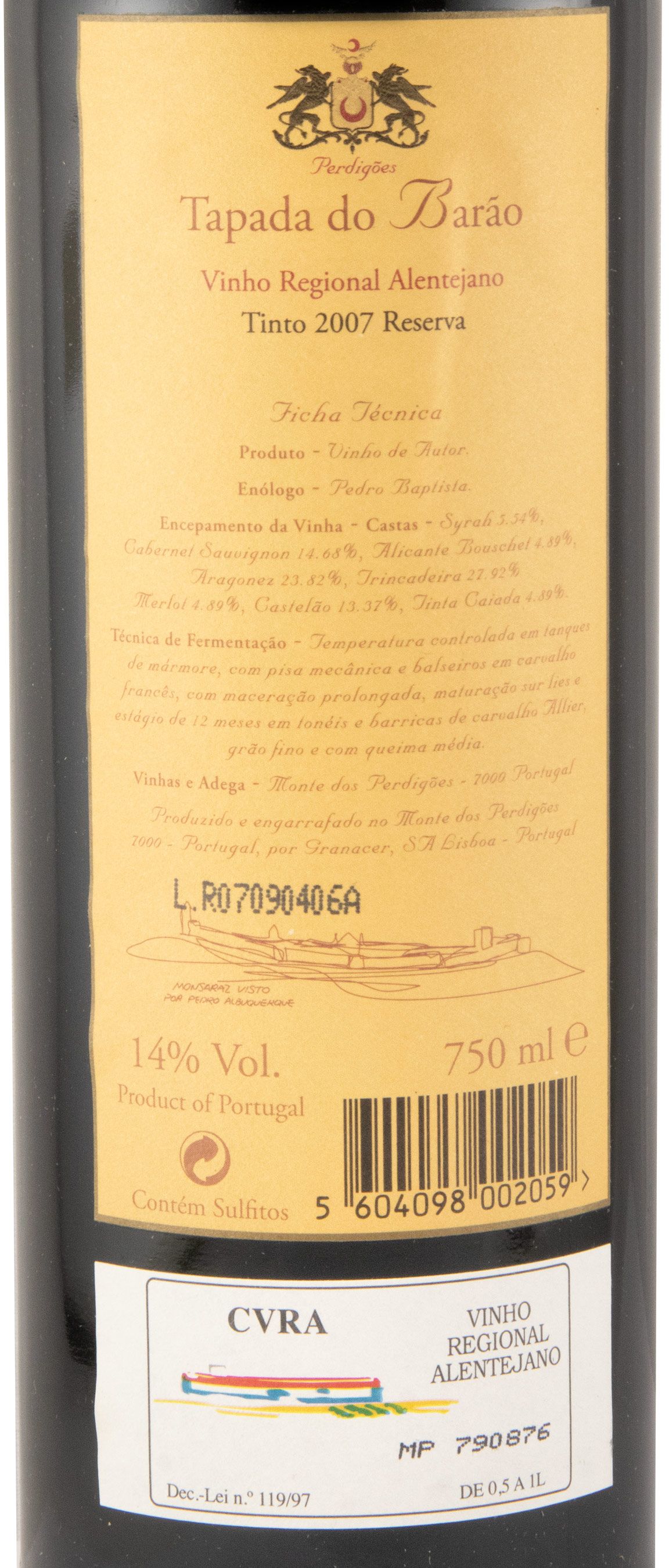 2007 Perdigões Confraria de Santiago Reserva red