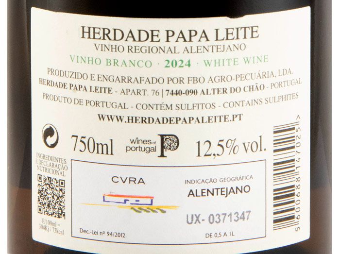 2024 Herdade Papa Leite C50 branco